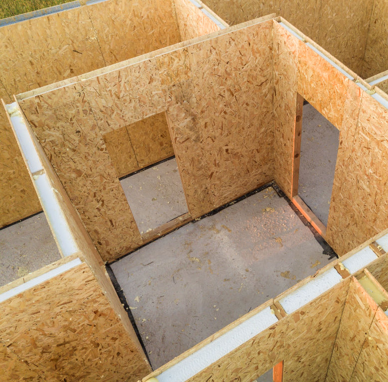 Structural frame of home being built