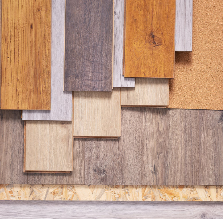 Different types of boards stacked on top of one another.